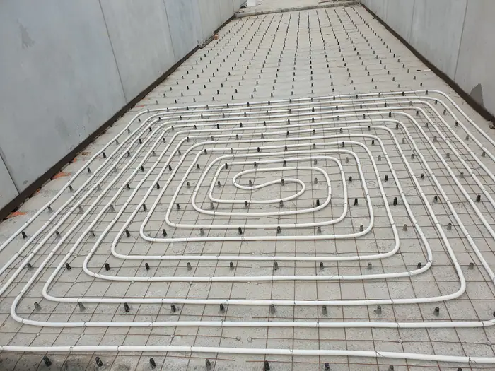 Floor heating loops in the Umm Al Hayman sludge composting area
