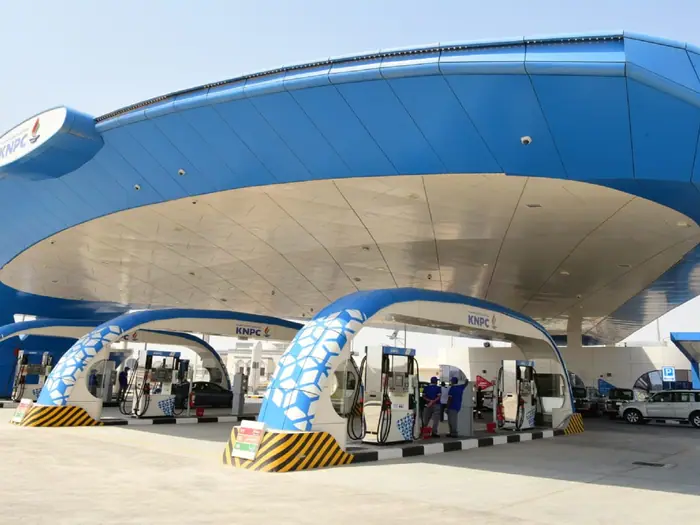 KNPC petrol filling station canopy and dispensers