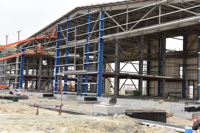 Hangar and aviation fuel works at Ali Al-Salem Air Base