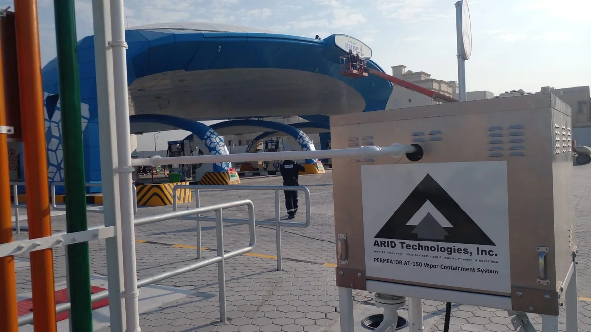 ARID vapour containment unit installed at a KNPC filling station