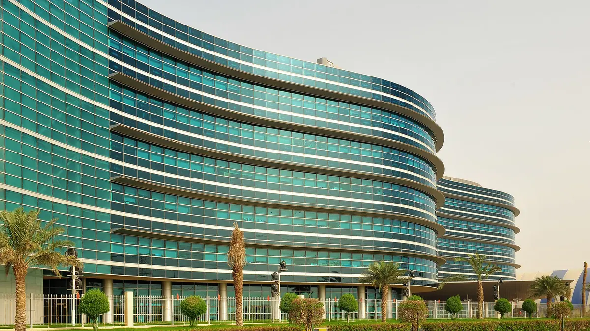 KNPC Headquarters curved glass facade