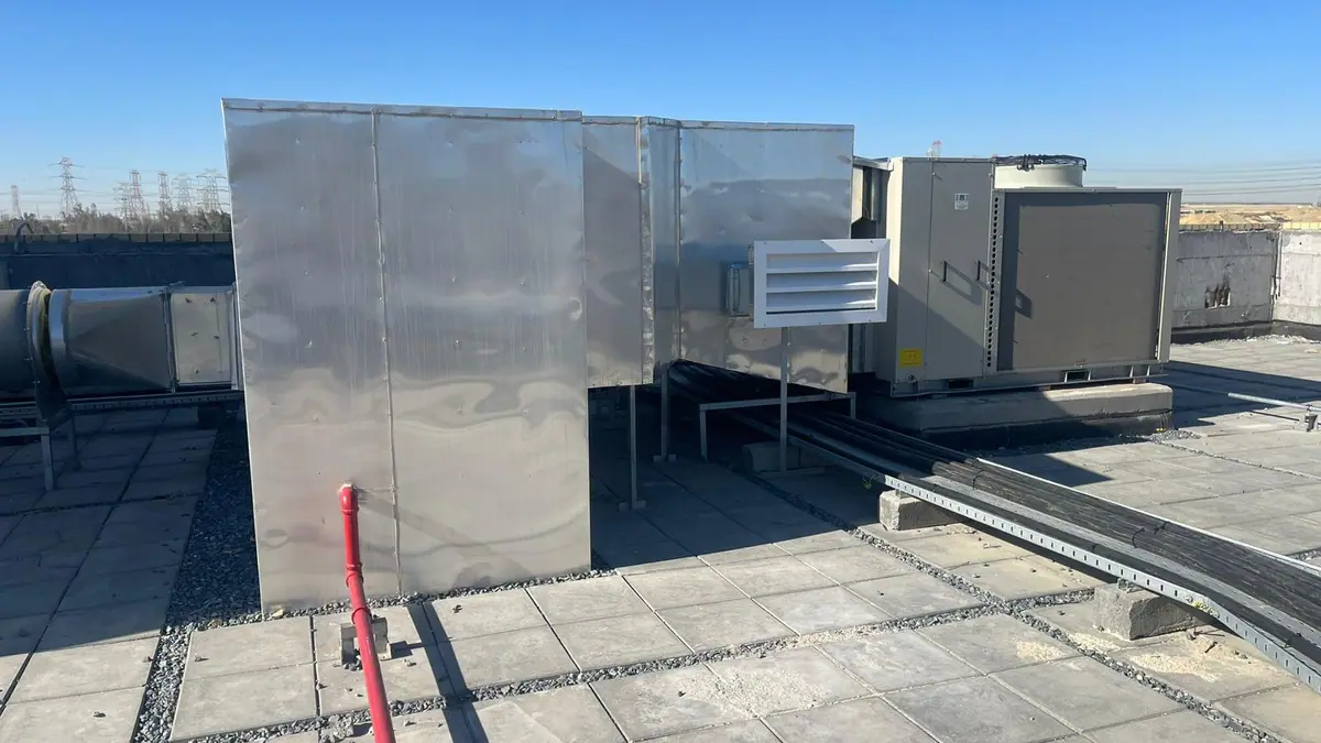 Rooftop air handling units at Umm Al Hayman